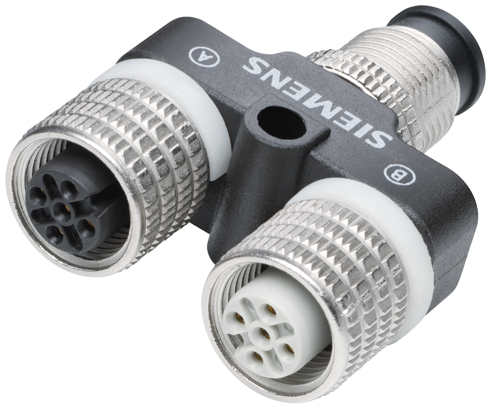 Stecker-Y M12 5STI 2xM12 5Bu