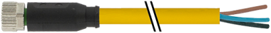Câble M8 3x0,25  3,0m jaune