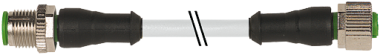 Kabel M12 4x0,34 M12 gew.  1,5m grau