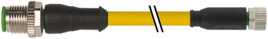 Kabel M12 3x0,25 M8  0,3m  gelb