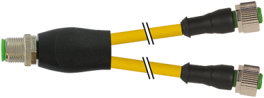 Câble M12 2x3x0,34 2xM12  1,0m