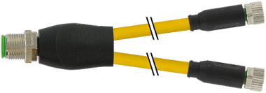 Kabel M12 2x3x025 M8 ger.  0,6m