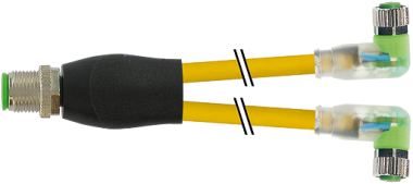 Kabel M12 2x3x025 2xM8 gew. 3,0m