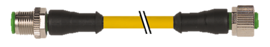 Câble M12 4X0,34 M12 10,0m jaune