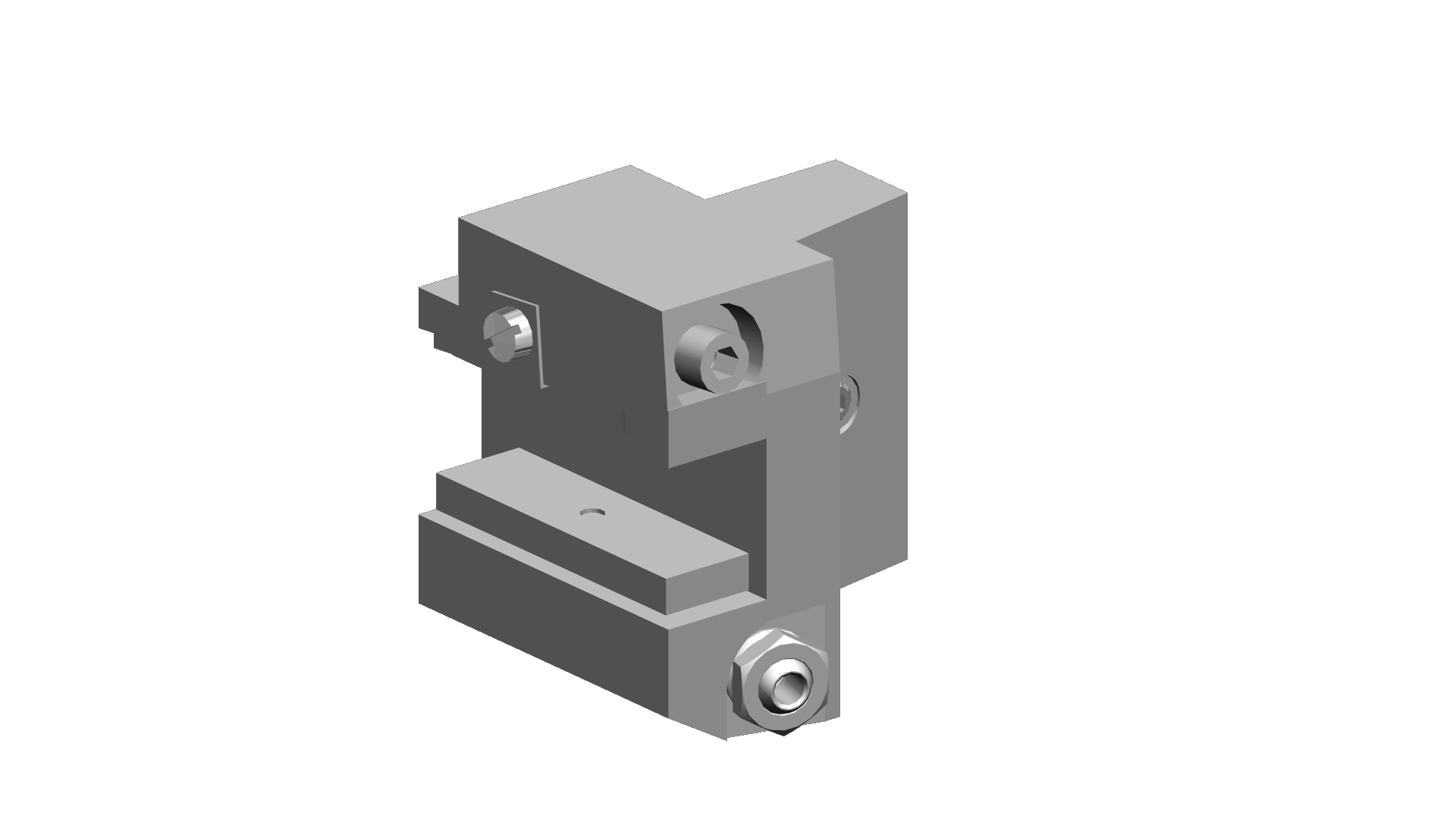 Stechhaltestück Vierkant 16x16, in Y-Richtung einstellbar